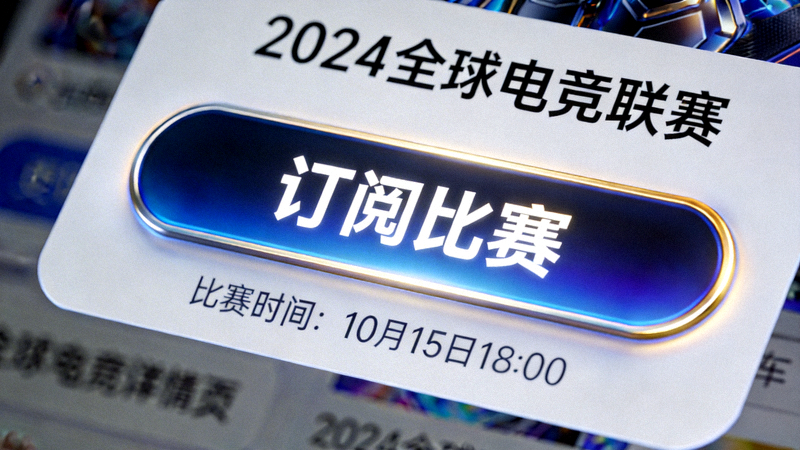 高亮显示赛事详情页上的订阅比赛按钮特写截图